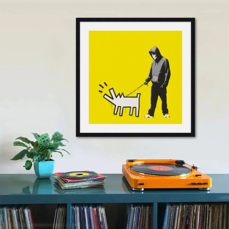 Cuadro Banksy Choose Your Weapon Lemon Arte Decoracion 33x33 Marco Negro