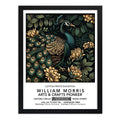 Cuadro William Morris Pavo Real Botanico Flor Ave Art Craft Pavo Real Botanico William Morris 2 Marco Negro