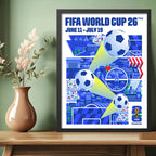 Cuadro Copa Del Mundo Futbol Fifa 2026 Póster Oficial Ciudad Filadelfia Estados Unidos Negro