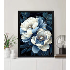 Cuadro Peonías Elegantes William Morris Arte Flores Botanico Flores Elegantes William Morris 1 Marco Negro