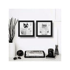 Set 2 Cuadros Perro Gato Baño Blanco Y Negro Mascotas Decora