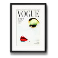 Cuadro Vogue Retro Fashion Makeup Decoracion Con Paspartú Marco Negro