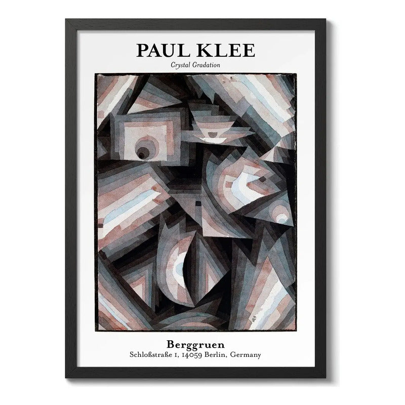 Cuadro Paul Klee Arte Obras Pintor Exposición Decoracion Crystal Gradation Marco Negro