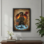 Cuadro Game Of Thrones Série Tv Arte Elementos Iconicos Brs1 Marco Negro