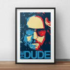 Cuadro El Gran Lebowski The Dude Pop Art Decoracion Paspartú Marco Negro