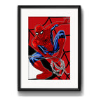 Cuadro Spiderman Pop Art Héroes Comics Decoracion Paspartu