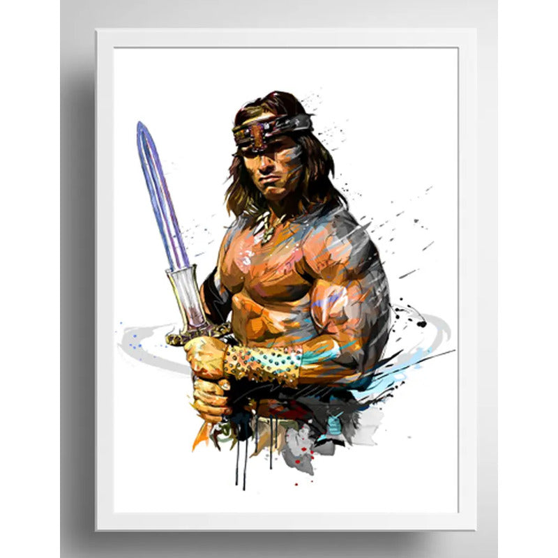 Cuadro Conan El Bárbaro Pop Art Pelicula Schwarzenegger