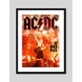 Cuadro Ac/dc Live At River Plate Rock Musica Acdc Decoracion Marco Negro