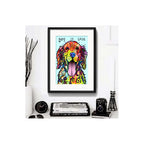 Cuadro Perro Pop Art Todas Las Razas Decoracion Con Paspartú