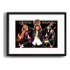 Cuadro Whitesnake Rock Banda Show Decoracion Con Paspartú Marco Negro