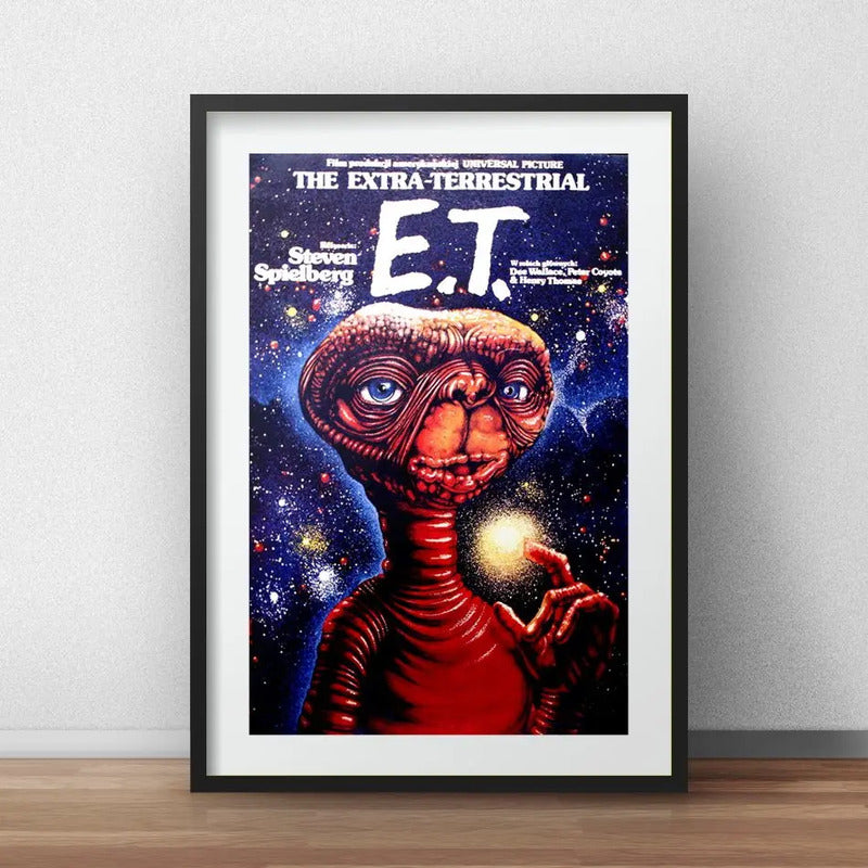Cuadro Et El Extraterrestre Pelicula Cinema Con Paspartú Marco Negro