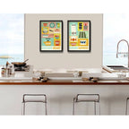 Set 2 Cuadros Cocina Escandinavo Kitchen Decoración Hogar