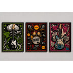 Set 3 Cuadros Green Day Punk Rock Instrumentos Musicales Marco Negro