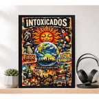 Cuadro Intoxicados Otro Día En El Planeta Tierra Arte Rock Marco Negro