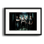 Cuadro Evanescence Metal Rock Banda Decoracion Con Paspartú Marco Negro