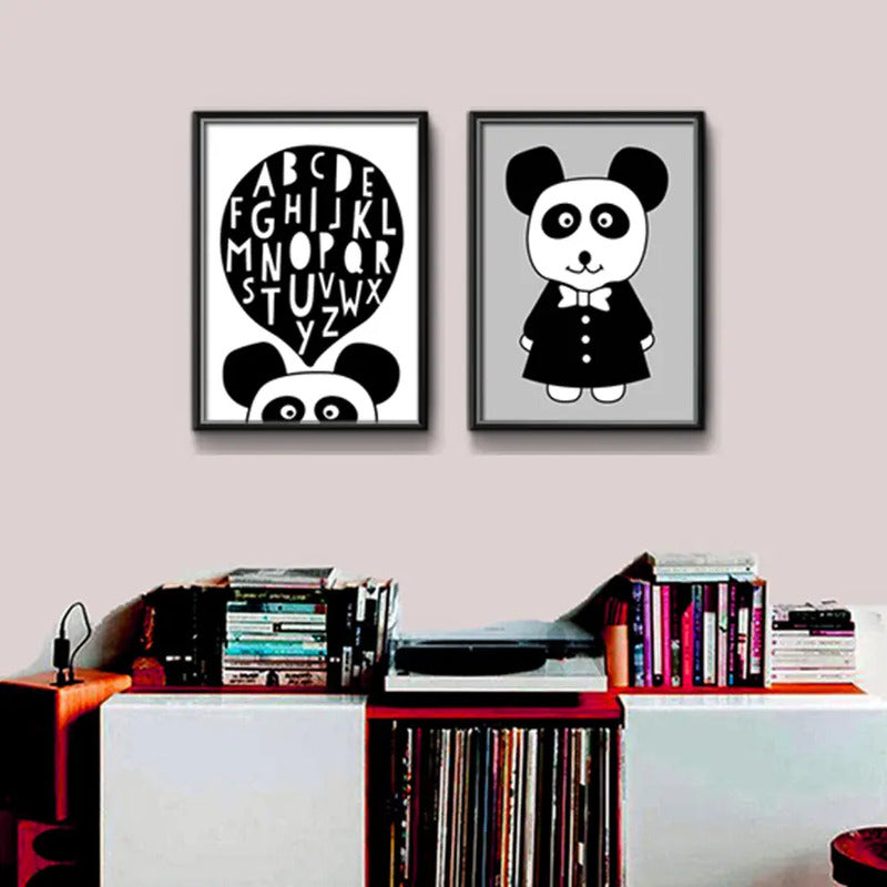 Set 2 Cuadros Perro Frase Decoracion Infantil Dormitorio