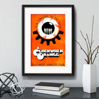 Cuadro La Naranja Mecánica Clockwork Orange Con Paspartú Modelo 2 Con Marco Negro
