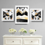 Set 3 Cuadros Geometrico Escandinavo Abstracto Decoracion B4