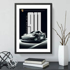 Cuadro Porsche 911 Gt3 Auto Deportivo Modelo Arte Decoracion Marco Negro