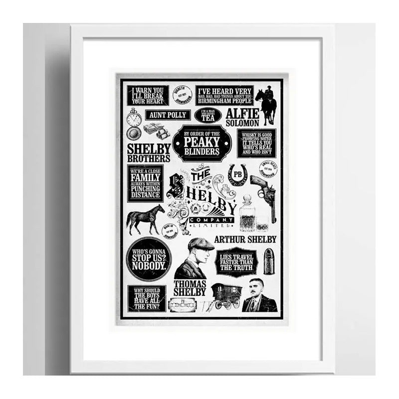 Cuadro Peaky Blinders Serie Tv Arte Decoracion Con Paspartú