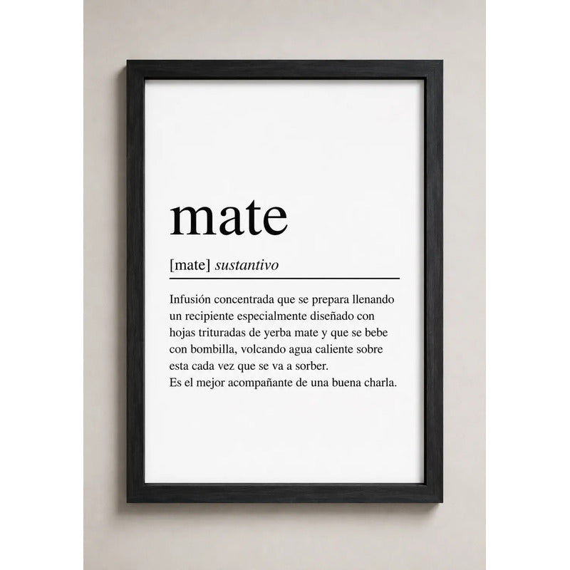 Cuadro Mate Definicion Significado Decoracion Casa Hogar Marco Negro