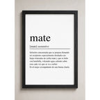 Cuadro Mate Definicion Significado Decoracion Casa Hogar Marco Negro