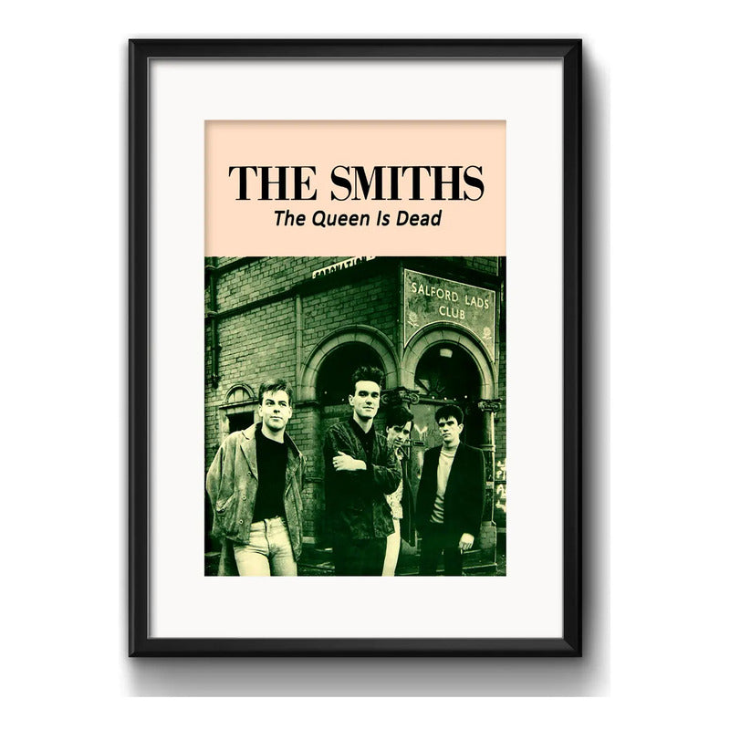Cuadro The Smiths The Queen Is Dead Rock Decoracion Paspartú Marco Negro