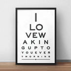 Cuadro Test Visual Frase Amor Love Regalo Decoracion