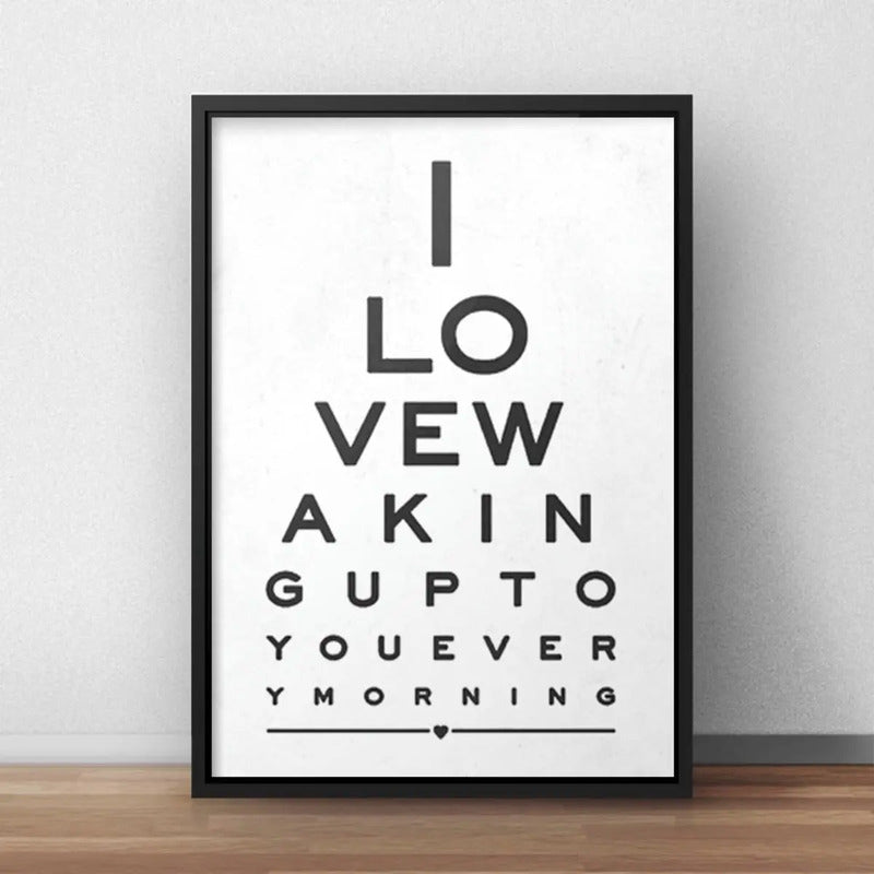 Cuadro Test Visual Frase Amor Love Regalo Decoracion