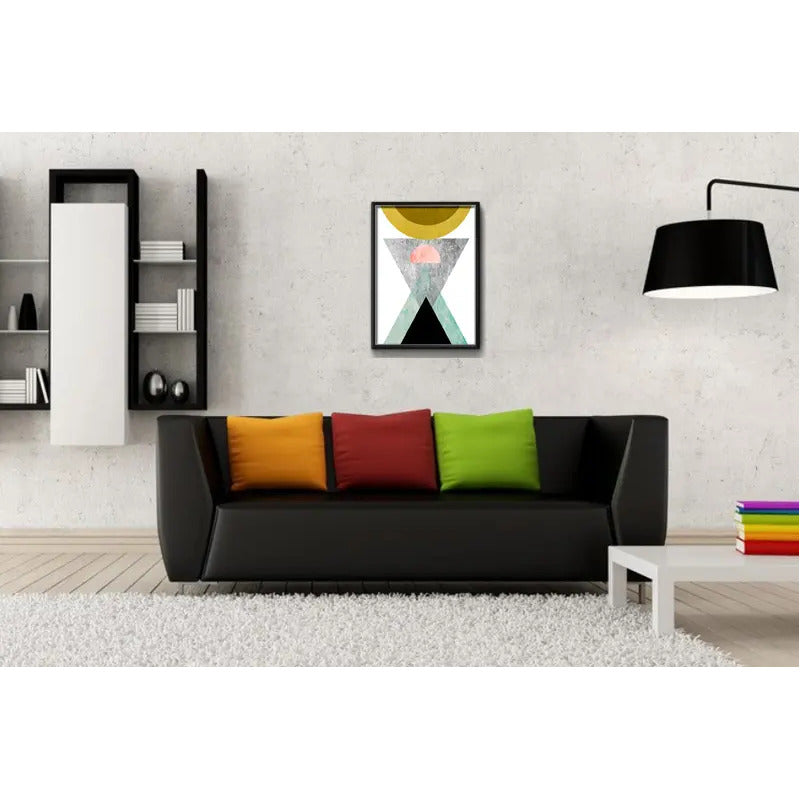 Cuadro Geometrico Abstracto Escandinavo Moderno Decoracion