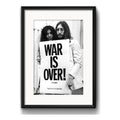 Cuadro John Lennon Yoko Ono War Is Over Frase Con Paspartú Marco Negro