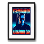 Cuadro Terminator Arnold Schwarzenegger Pop Art Con Paspartú Marco Negro