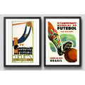Set 2 Cuadros Copa Del Mundo Futbol Uruguay 1930 Brasil 1950 Marco Negro