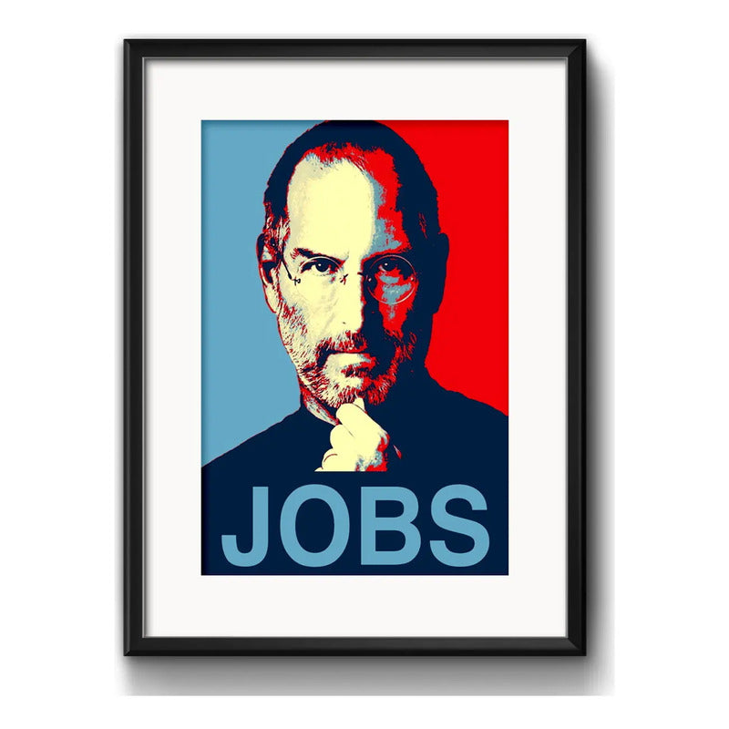 Cuadro Steve Jobs Tecnologia Apple Decoracion Con Paspartú Marco Negro