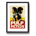 Cuadro Pulp Fiction Pop Art Colors Cine Decoracion Paspartú Marco Negro