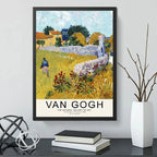 Cuadro Van Gogh Farmhouse Granja Obra Pintor Arte Decoracion Marco Negro