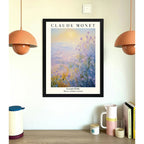 Cuadro Dormitorio Living Claude Monet Campos Lavanda Arte Marco Negro
