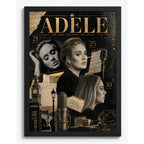 Cuadro Adele Cantante Inglesa Elementos Iconicos Musica Pop Marco Negro