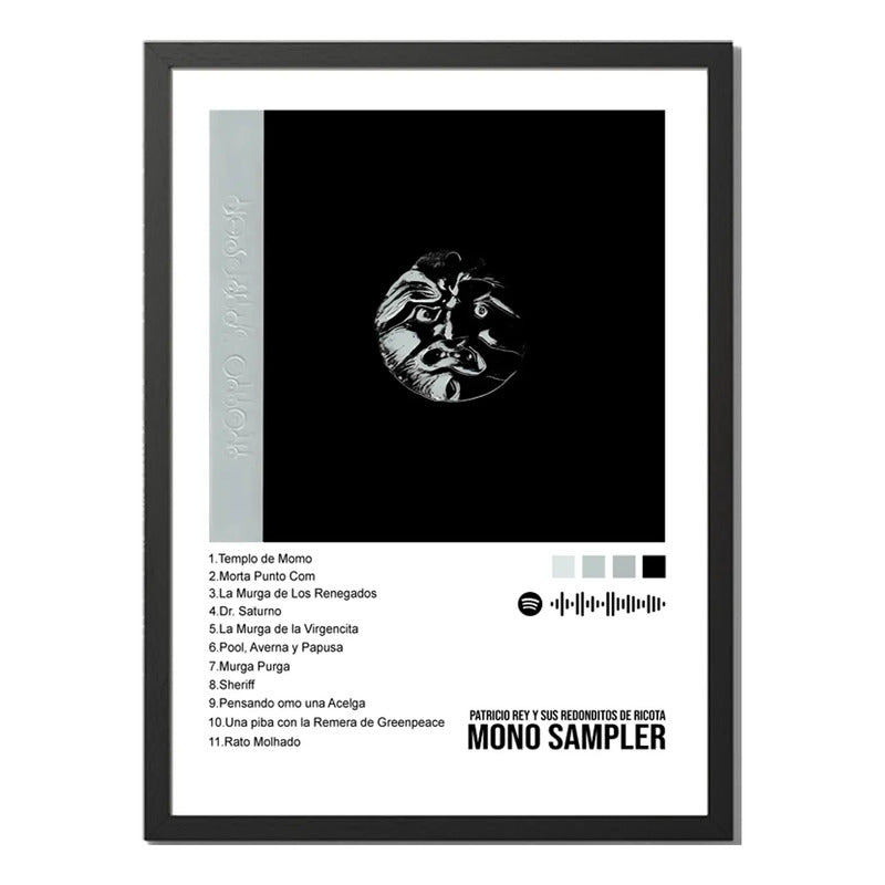 Cuadro Patricio Rey Redondos Mono Sampler Album Indio Solari Marco Negro