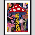 Cuadro Cucumelo Hongos Yayoi Kusama Arte Japon Decoracion Cucumelo Acid Dreams Yayoi 5 Marco Negro