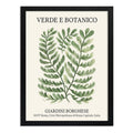 Cuadro Dormitorio Living Verde Botanico Flower Market Italia Marco Negro