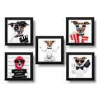 Set 5 Cuadros Perro Lifestyle Cinema Spa Mascota Pet Decora