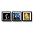 Set 3 Cuadros Obras Gustav Klimt Van Gogh Johannes Vermeer