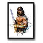 Cuadro Conan El Bárbaro Pop Art Pelicula Schwarzenegger