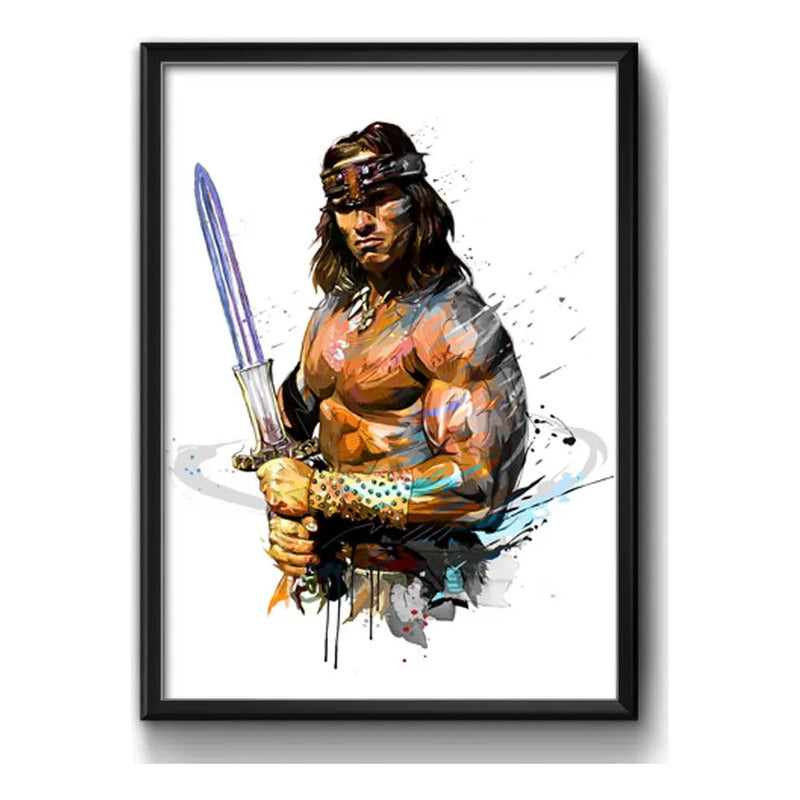 Cuadro Conan El Bárbaro Pop Art Pelicula Schwarzenegger