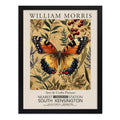 Cuadro Mariposa William Morris Botanico Flores 4 Exposición Marco Negro