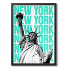 Cuadro Nueva York Arte Estatua Libertad New York Decoracion Estatua De La Libertad New York Marco Negro