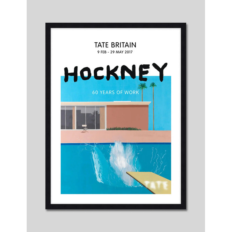 Cuadro Exposición Arte Exhibition Art Poster Afiche Pintores David Hockney Tate Britain Exhibition 3 Negro