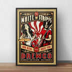 Cuadro White Stripes Indie Rock Arte Jack White Decoracion Marco Negro