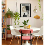 Cuadro Dormitorio Living Boho Arte Abstracto Equilibrio Marco Negro